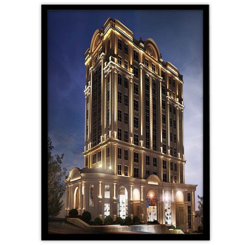 تابلو نوری بکلیت طرح معماری و نمای ساختمان مدل B-9260