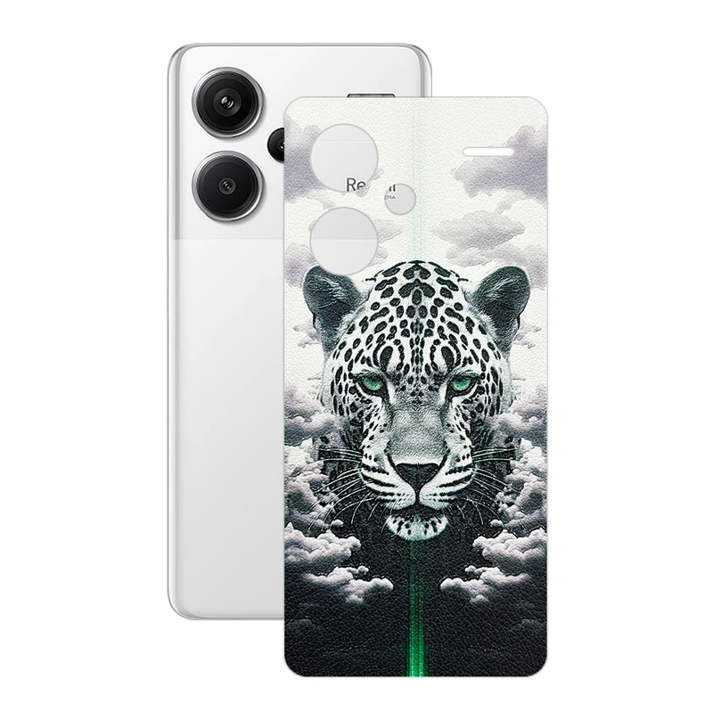 برچسب پوششی ریمکس مدل Leth طرح پلنگ مناسب برای گوشی موبایل شیائومی Redmi Note 13 Pro Plus