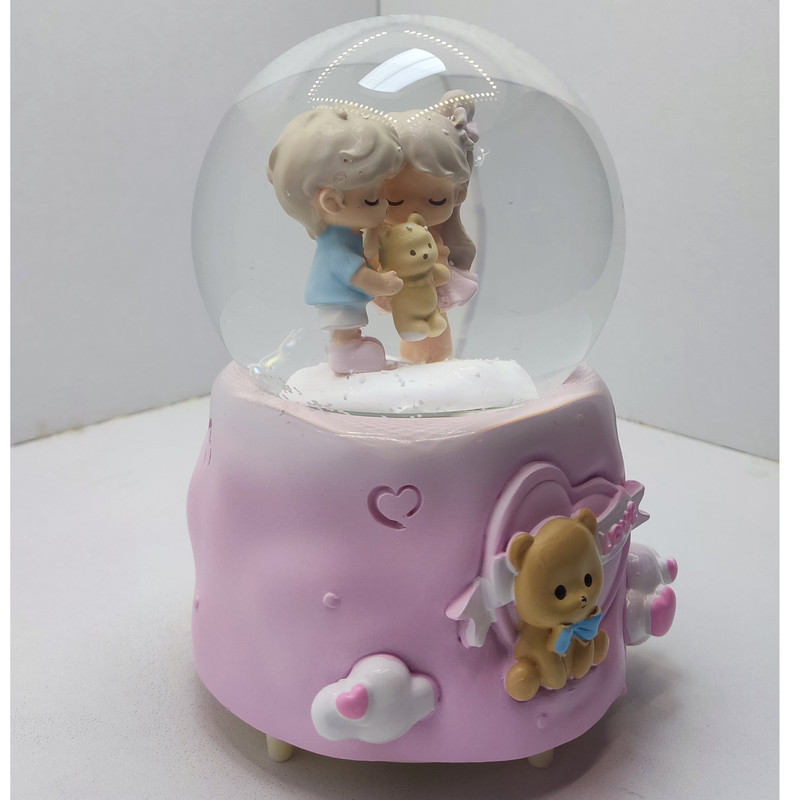 گوی موزیکال مدل چراغدار طرح دیدار عاشقانه