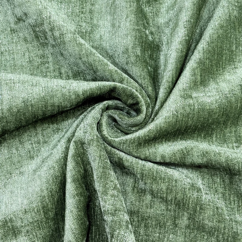 پارچه پرده عرض 2.85 متر مدل والا طرح مخمل شانل رنگ سبز نعنایی