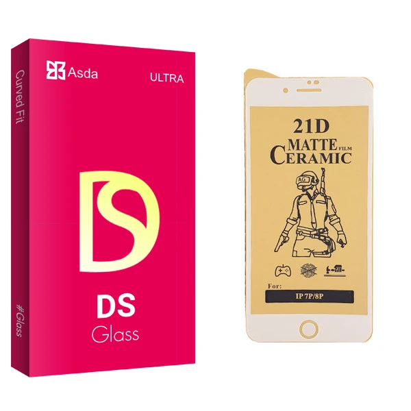 محافظ صفحه نمایش سرامیکی آسدا مدل DS glass مناسب برای گوشی موبایل اپل iPhone 7 Plus