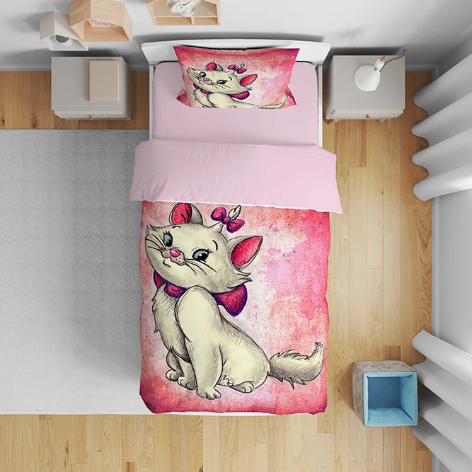 سرویس روتختی مدل گربه پشمالو 5094 تک نفره 5 تکه