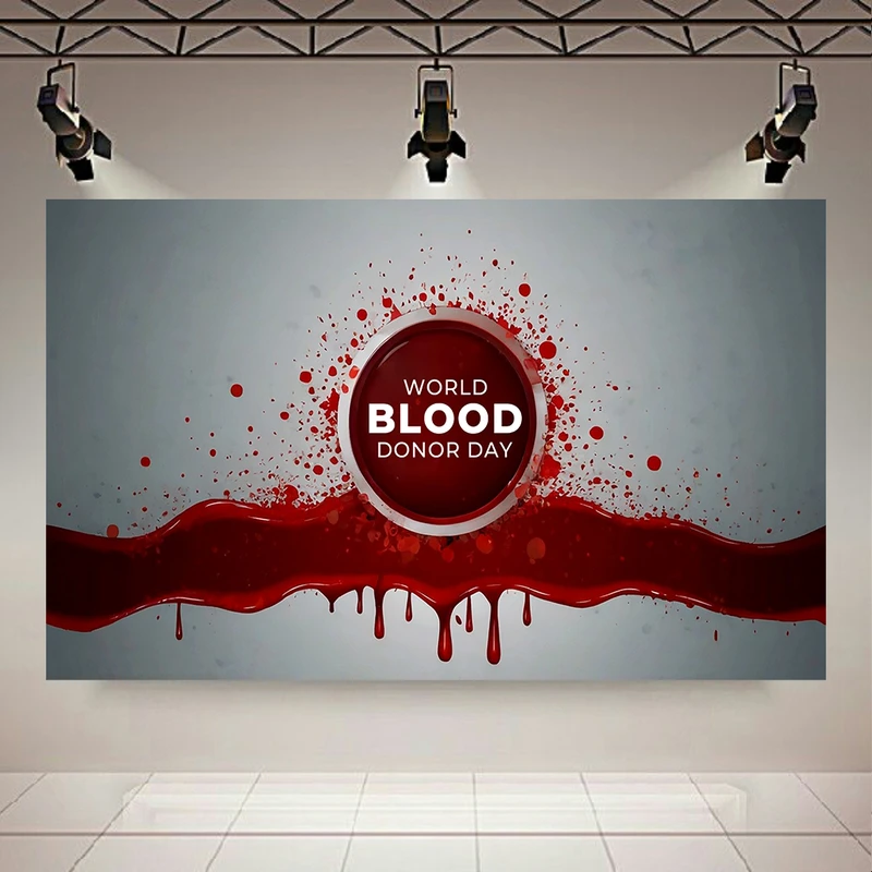 تابلو بوم طرح خون مدل روز جهانی اهدا خون کد AR3058334