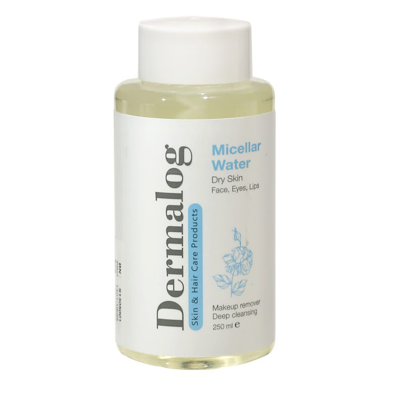 محلول پاک کننده آرایش صورت درمالوگ مدل Micellar حجم 250 میلی لیتر