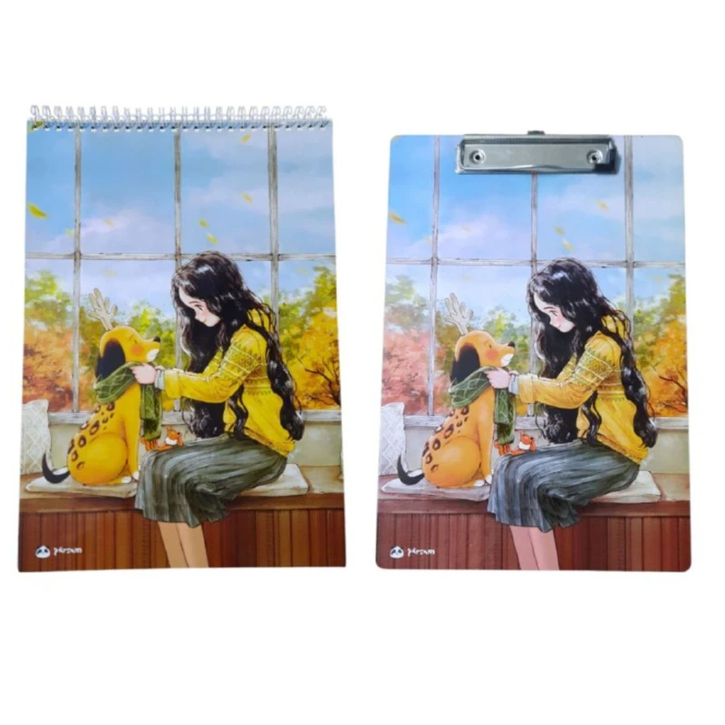 تخته‌ شاسی مدل دختر جنگل و سگ کد mn152 سایز A4 به همراه دفتر طراحی