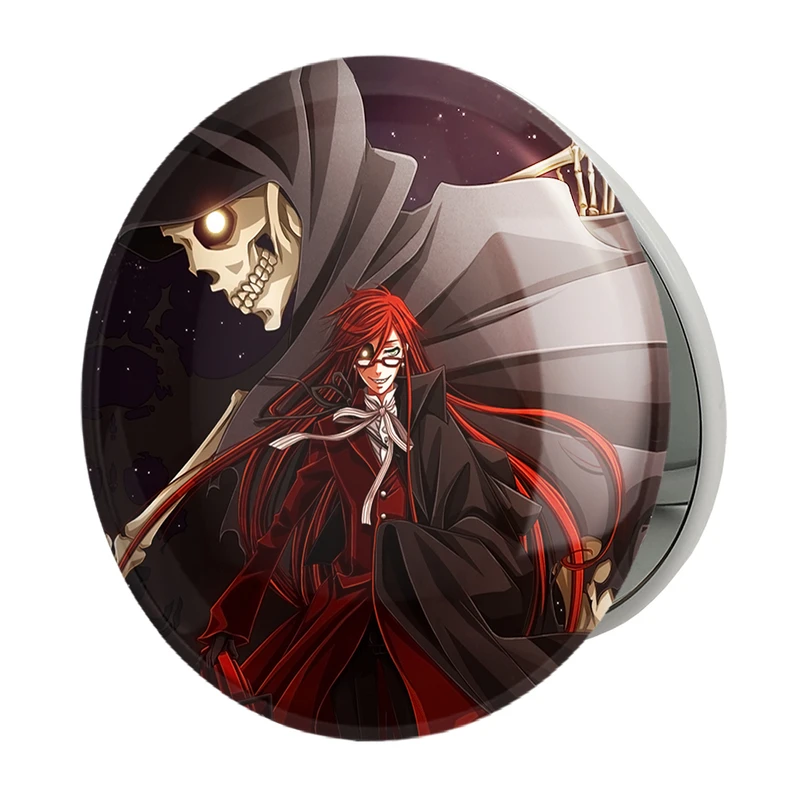 آینه جیبی خندالو طرح گریل انیمه خادم سیاه Black Butler مدل تاشو کد 16330 