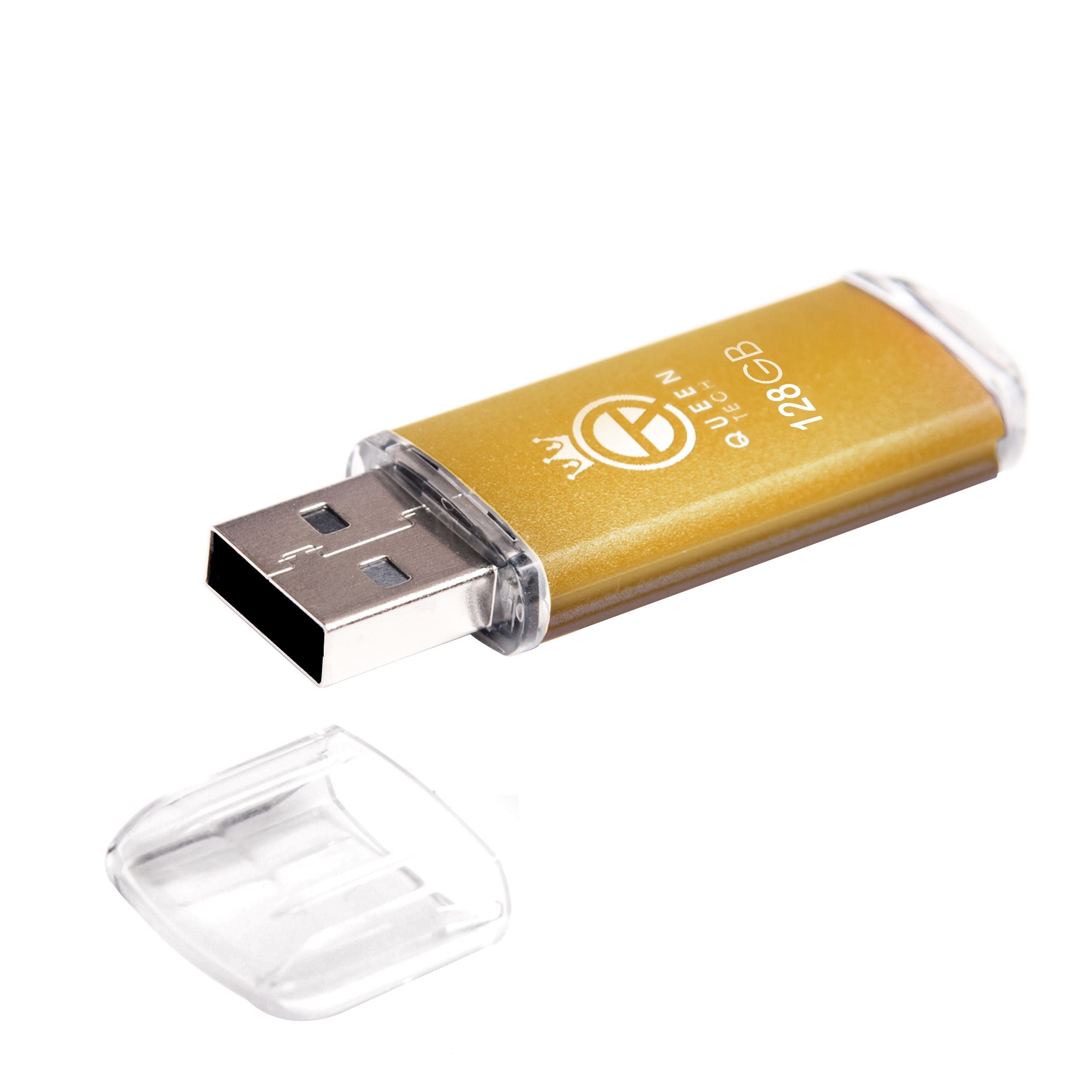 فلش مموری کوئین تک مدل QUICK ظرفیت 128 گیگابایت با رابط USB 2.0 و درپوش محافظ، سازگار با ویندوز، مک، تلویزیون، تبلت و گوشی موبایل