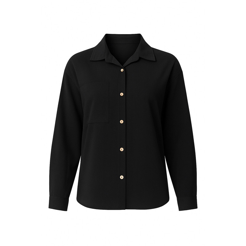 شومیز آستین بلند یقه ایستاده زنانه مدل نخی