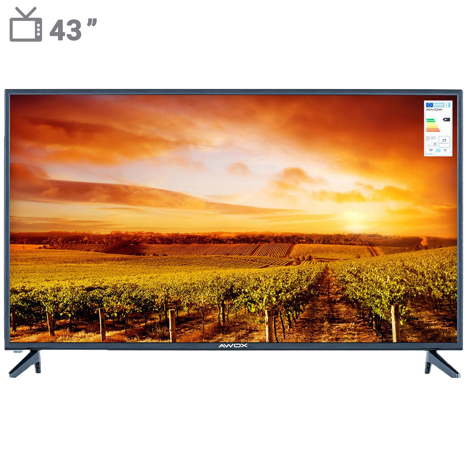 تلوزیون ال ای دی هوشمند آوکس مدل AT4319FS سایز 43 اینچ