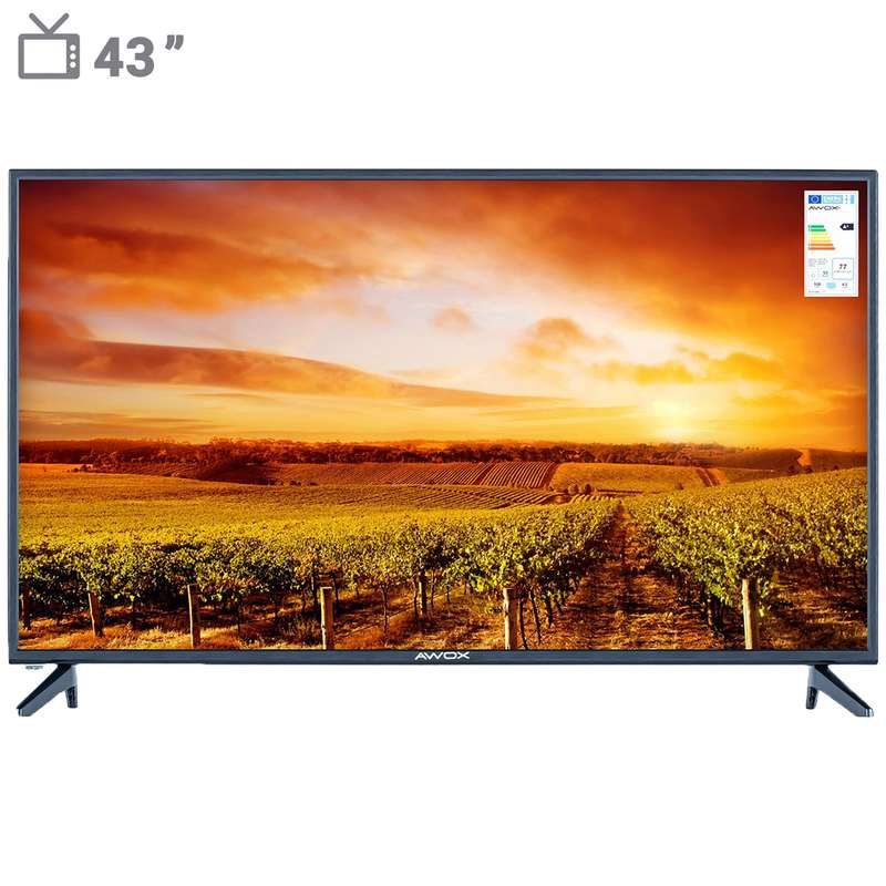تلوزیون ال ای دی هوشمند آوکس مدل AT4319FS سایز 43 اینچ