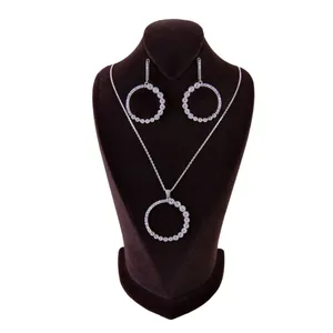 نیم ست نقره زنانه بازرگانی میلادی مدل فانتزی پرنگین کد NTR_009