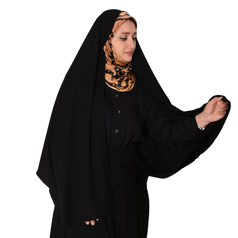 چادر قجری دخترانه مدل MA-HES135-GHAJ.CAM.CRP-ME