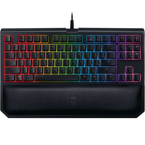 کیبورد مکانیکی مخصوص بازی ریزر مدل BlackWidow Tournament Edition Chroma V2 with Orange Switch