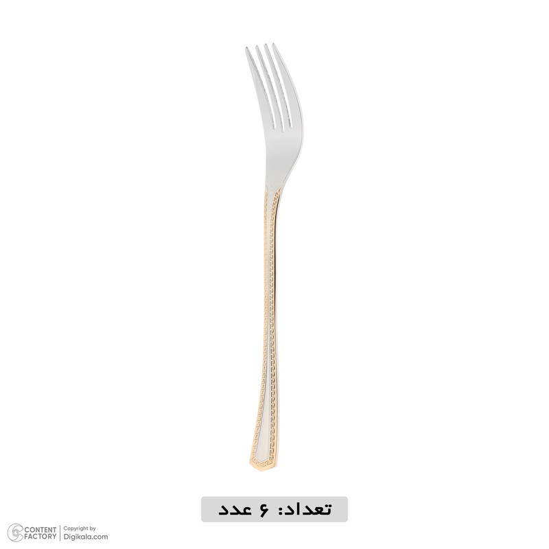 سرویس قاشق و چنگال 12 پارچه 6 نفره سانلی مدل پولاریس سیلور گلد 2864G