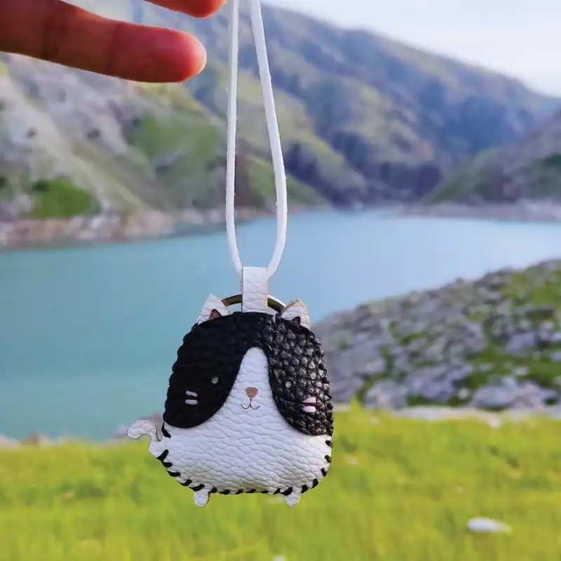 جاکلیدی چرمی مدل گربه