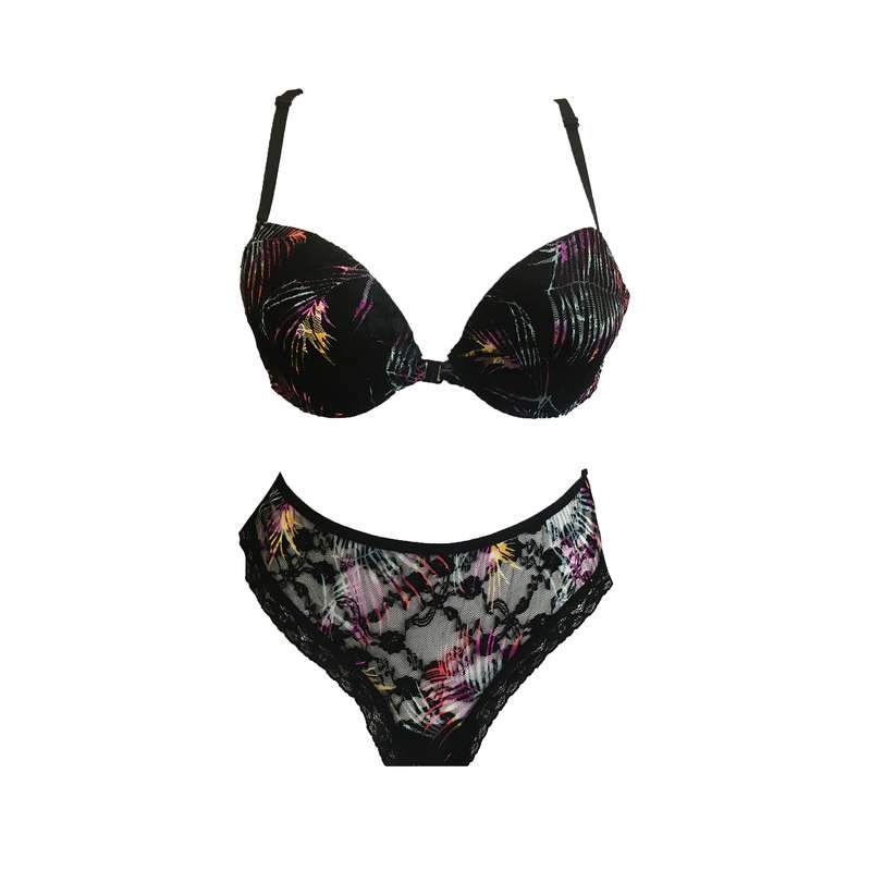 ست شورت و سوتین زنانه طرح گلبرگ مدل Lz821.1