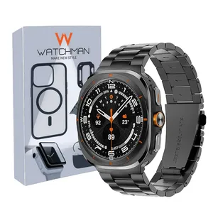 بند واچ من مدل 3Bead Steel مناسب برای ساعت هوشمند سامسونگ واچ 7 اولترا Galaxy Watch 7 Ultra 47 mm