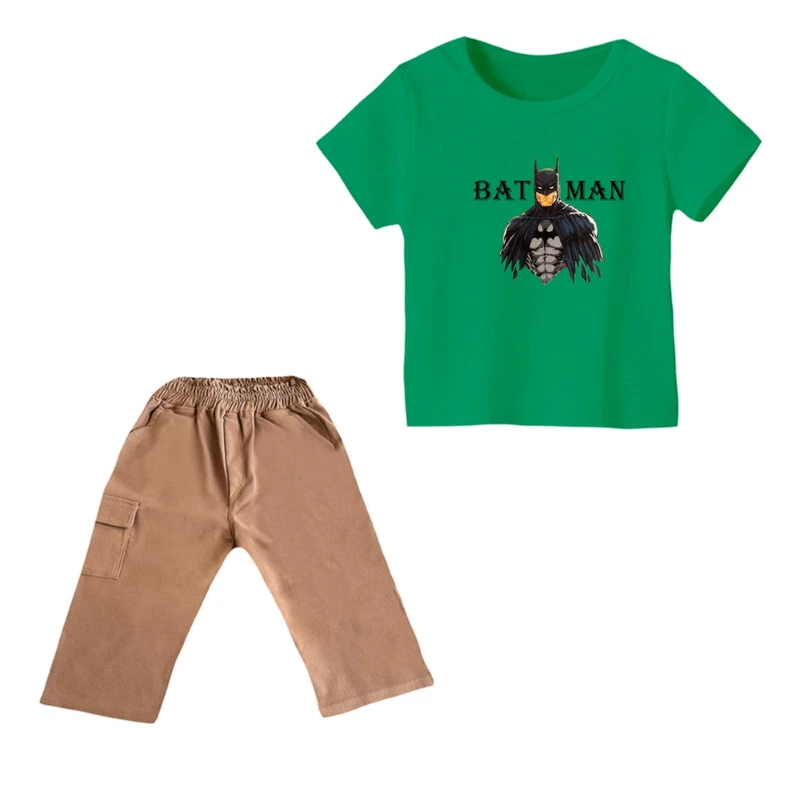 ست تی شرت و شلوارک پسرانه مدل بتمن کد 34