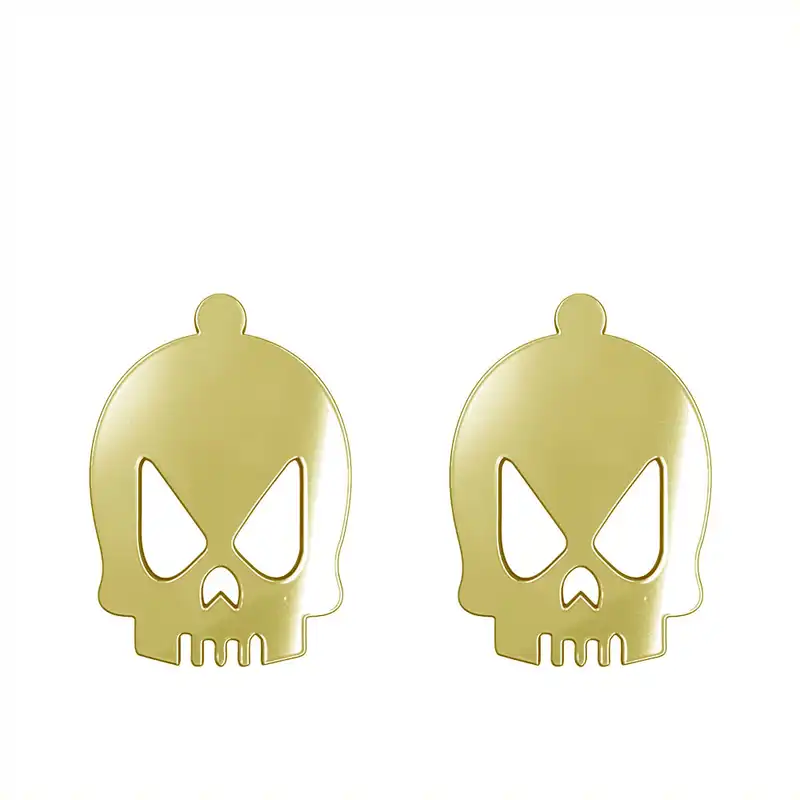 گوشواره طلا 18 عیار زنانه مدوپد مدل جمجمه کد GA1-15710