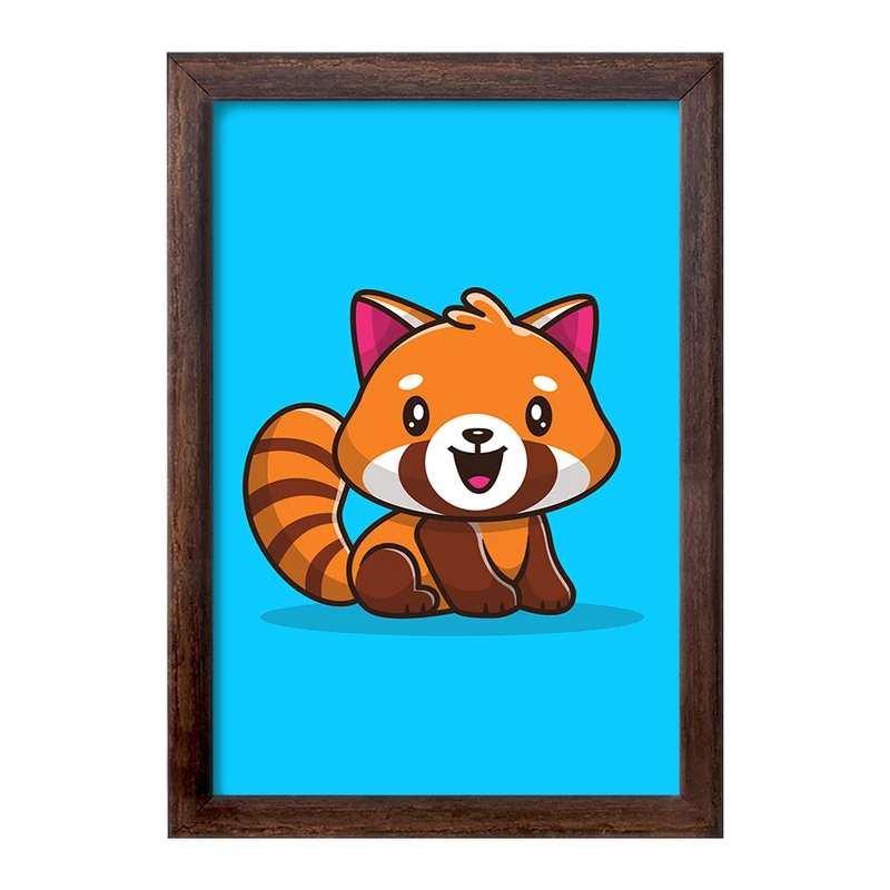 تابلو خندالو طرح حیوانات بامزه پاندای قرمز کد 29636