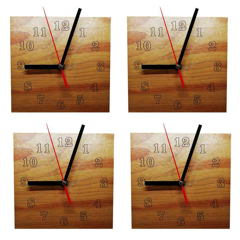 ساعت دیواری مدل wood بسته 4 عددی