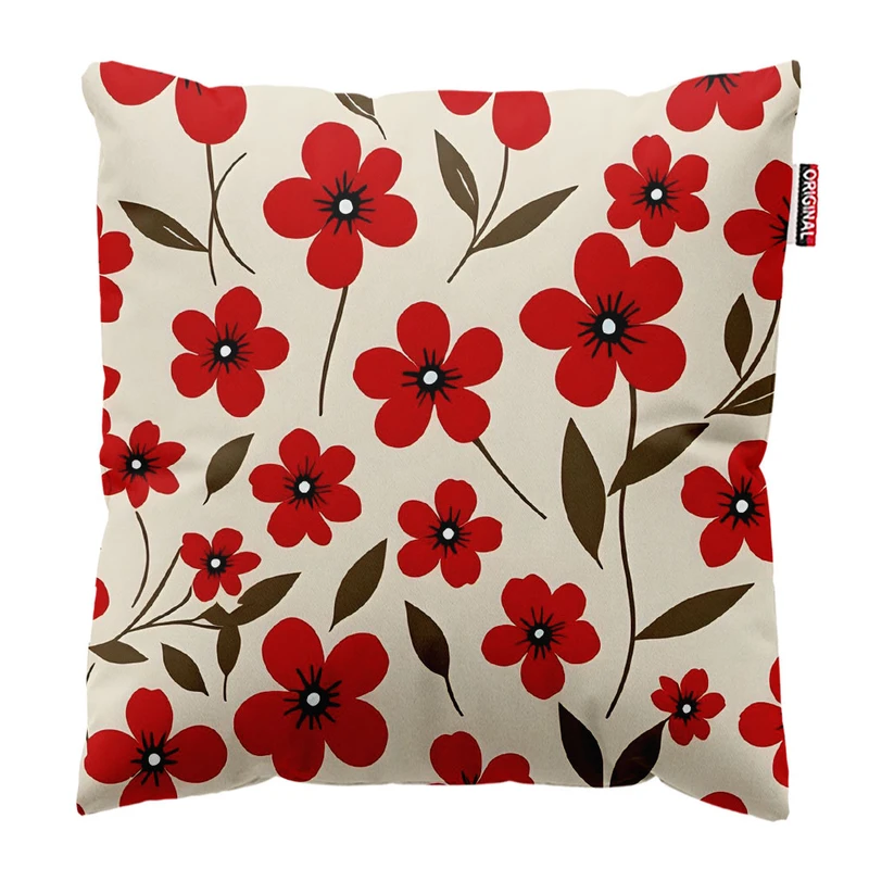  کوسن پاد آفرین طرح گل کد 5177 سایز 30*30 سانتی متر 