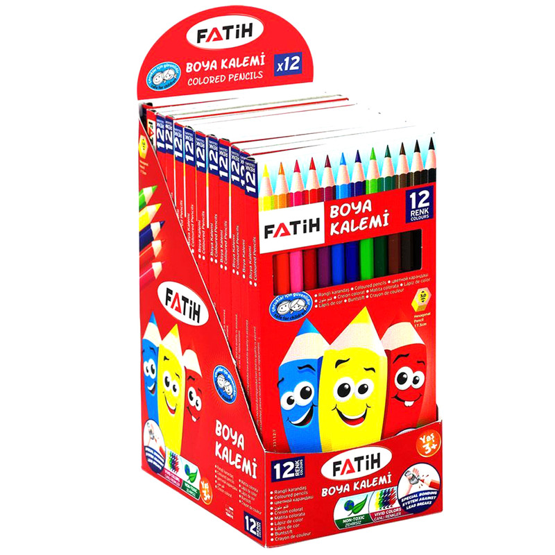 مداد رنگی 12 رنگ فاتح کد euro