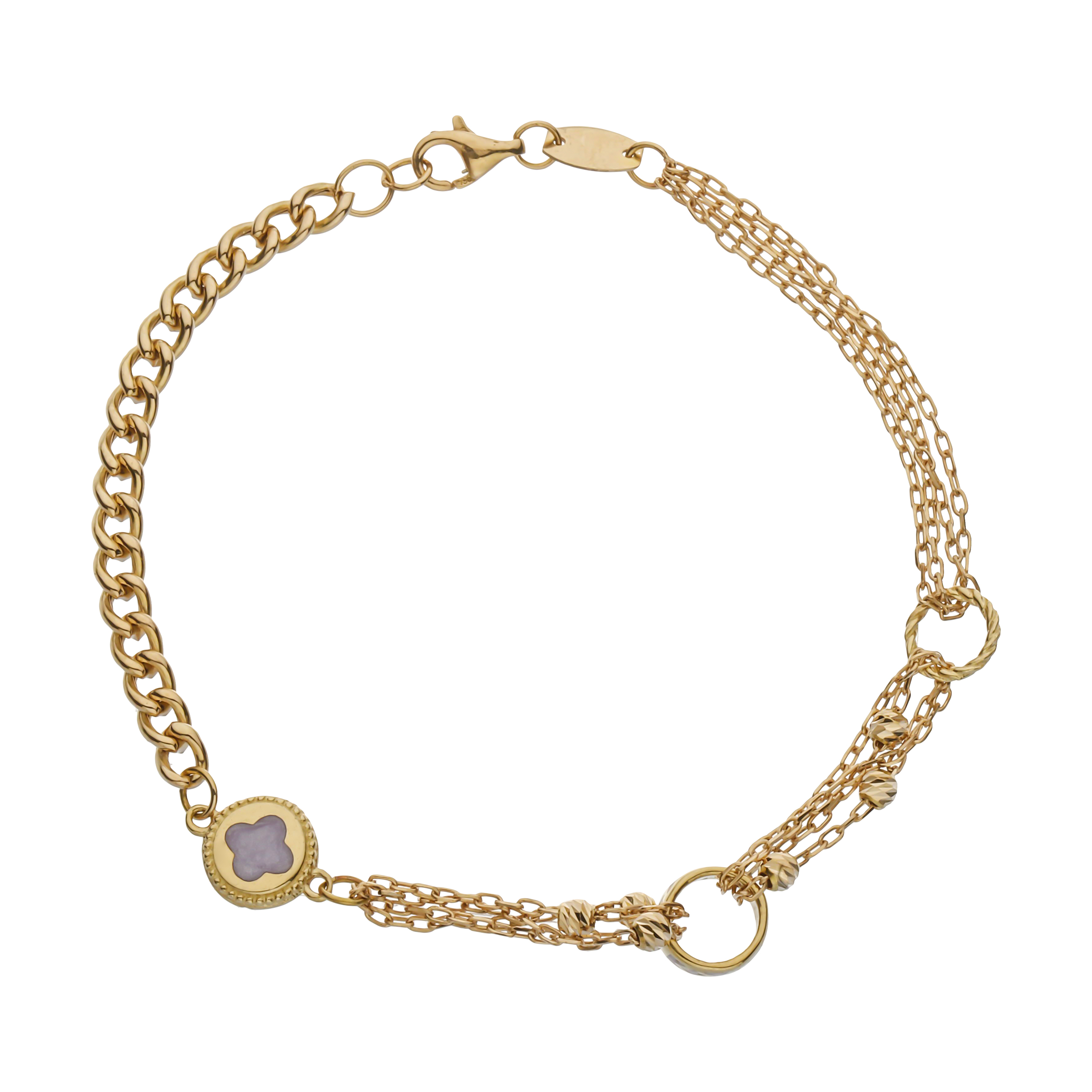 دستبند طلا 18 عیار زنانه مایا ماهک مدل MB1538