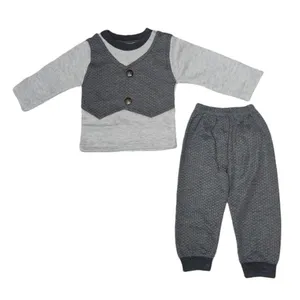 ست سویشرت و شلوار نوزادی مدل کرک دار کد 22