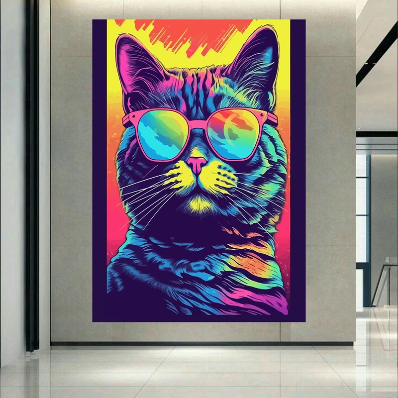 پوستر پارچه ای طرح مخمل گربه مدل شیک کد AR305313