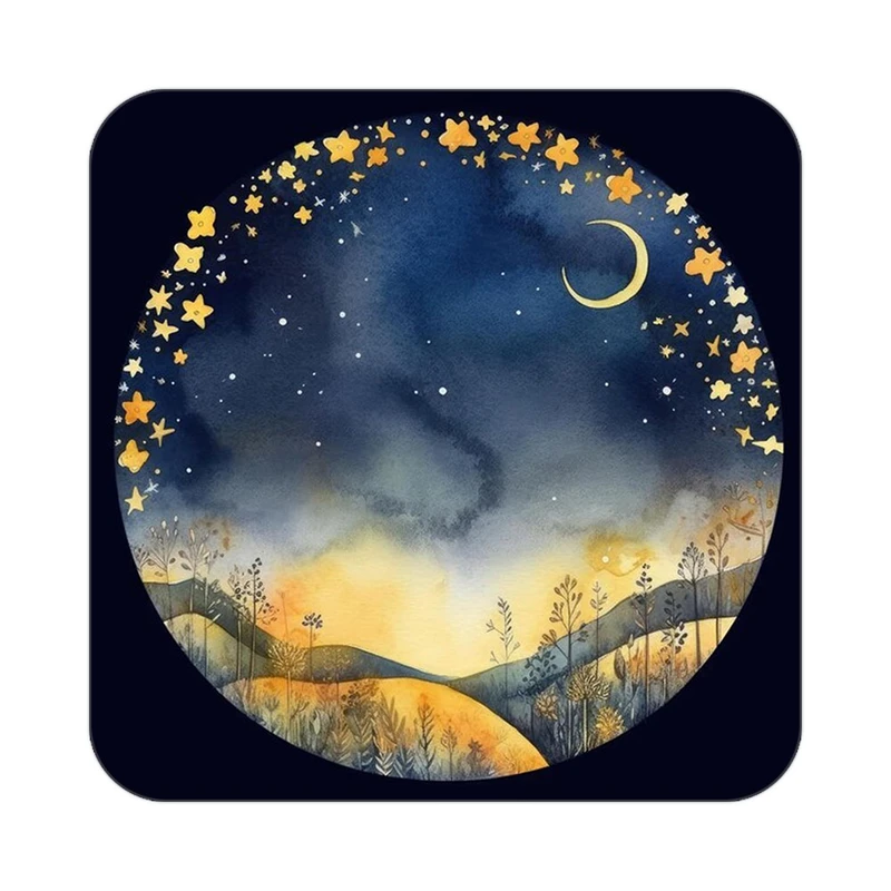 زیر لیوانی کاکتی طرح ماه و ستاره مدل mp53256