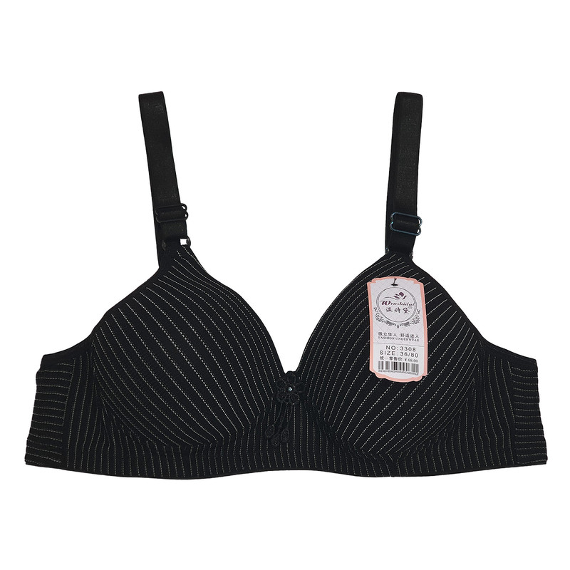 سوتین زنانه مدل بدون فنر کاپ A کد China-3308 رنگ مشکی