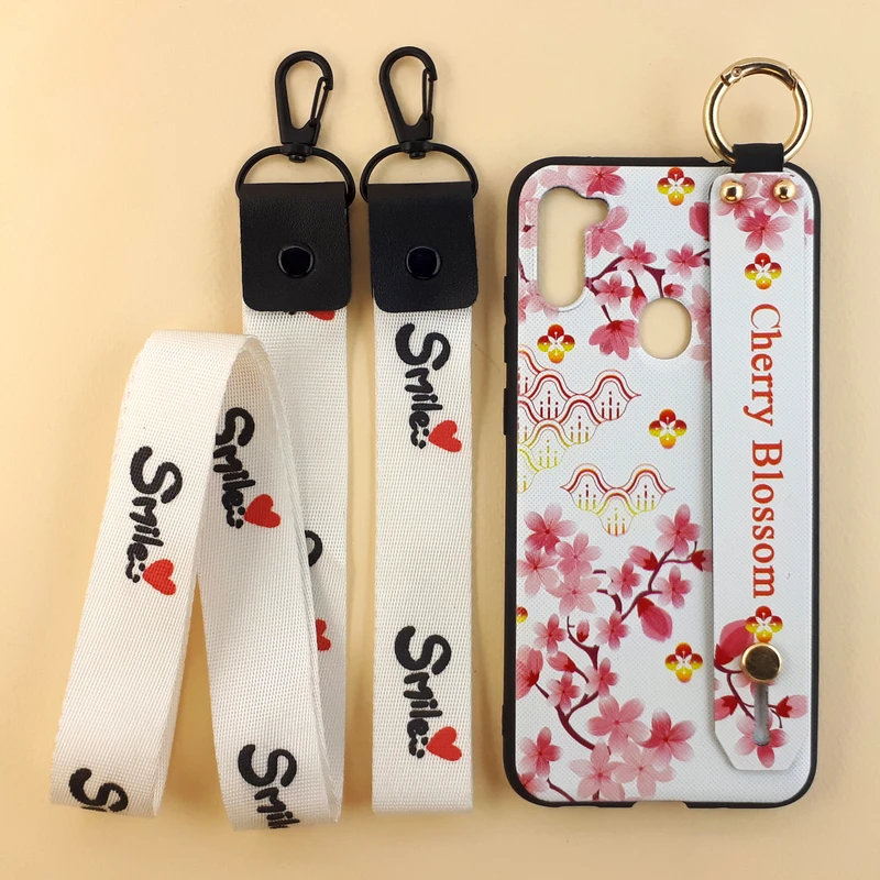 کاور طرح گل کد 05 مناسب برای گوشی موبایل سامسونگ Galaxy A11 به همراه بند بسته 2 عددی