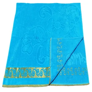 حوله حمام مدل گلدار سایز 90x165 سانتی متر