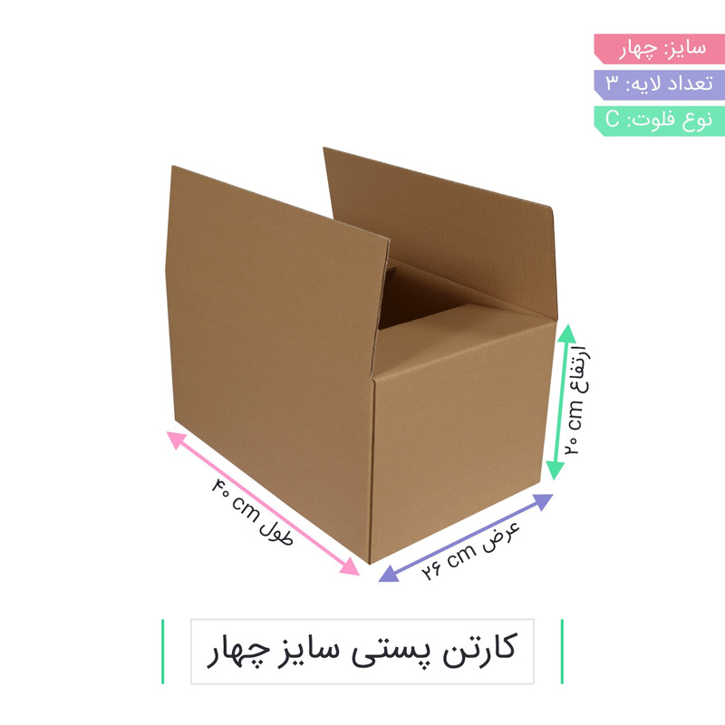 کارتن بسته بندی مدل CS-B01-08 بسته 25 عددی