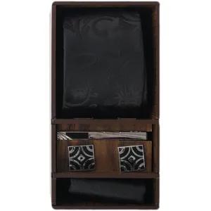 ست کراوات و گیره کراوات و دستمال جیب و دکمه سردست مردانه مدل PJ-103222