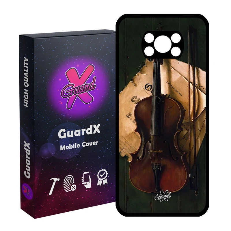 کاور گارد ایکس طرح ویولن مدل Glass10262 مناسب برای گوشی موبایل شیائومی Poco X3 Pro