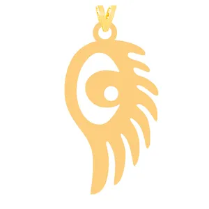 آویز گردنبند طلا 18 عیار زنانه کرابو مدل چشم و بال کد Kr31620