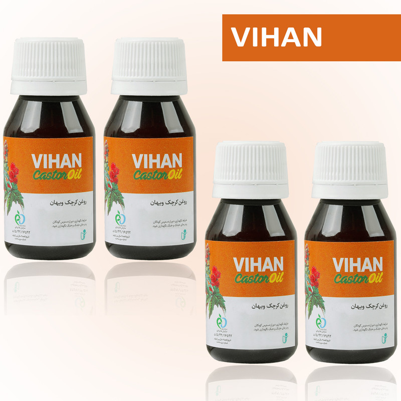 روغن کرچک ویهان کد 24301 حجم 40 میلی لیتر مجموعه 4 عددی