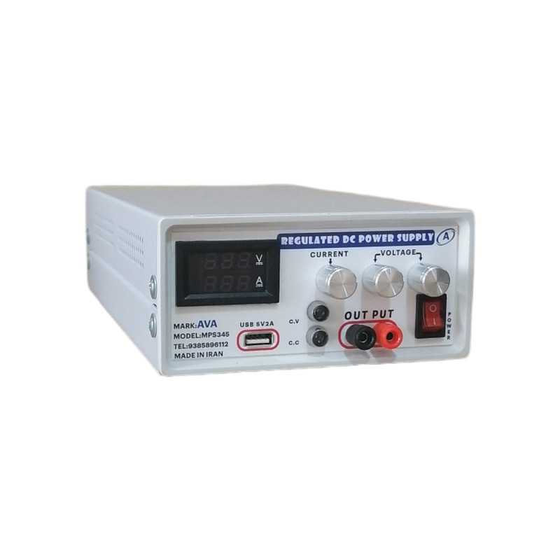 منبع تغذیه الکتریکی 24 ولت 5 امپر آوا مدل MPS-345