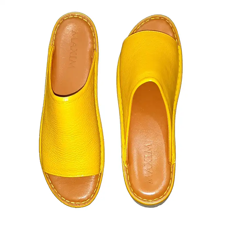 دمپایی زنانه ماکسیم مدل ونوس رنگ زرد