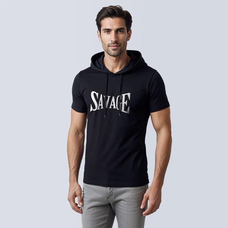 تی شرت کلاه دار مردانه مدل 14030703a