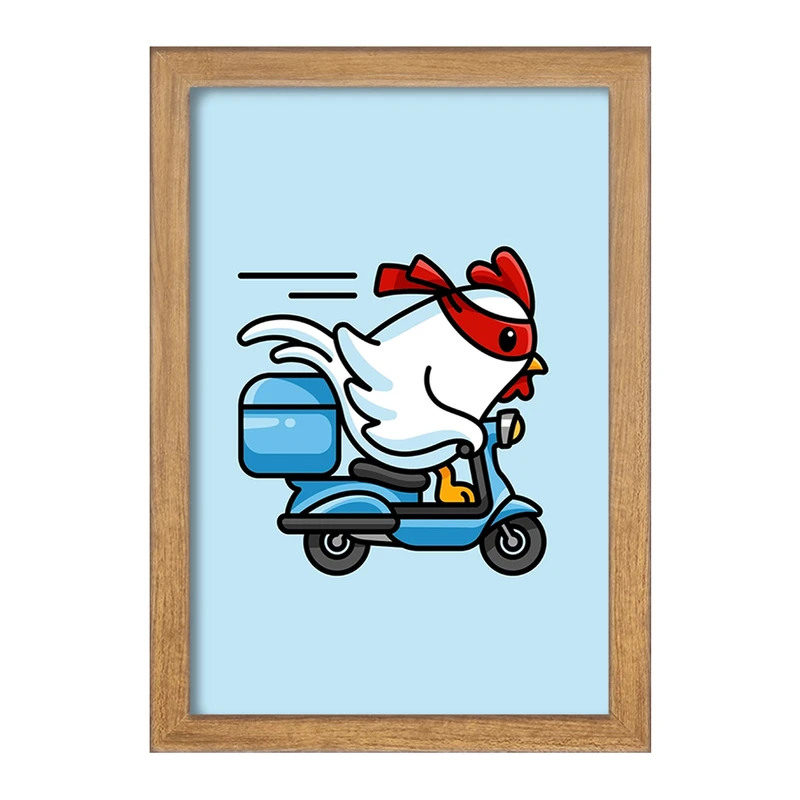 تابلو خندالو مدل حیوانات بامزه مرغ کد 28351