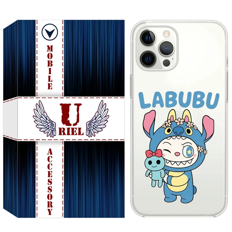 کاور یوریل مدل Clear کد 112 طرح لبوبو Labubu مناسب برای گوشی موبایل اپل iPhone 13 Pro
