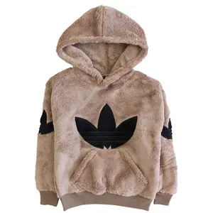 هودی بچگانه مدل تدی رنگ قهوه ای