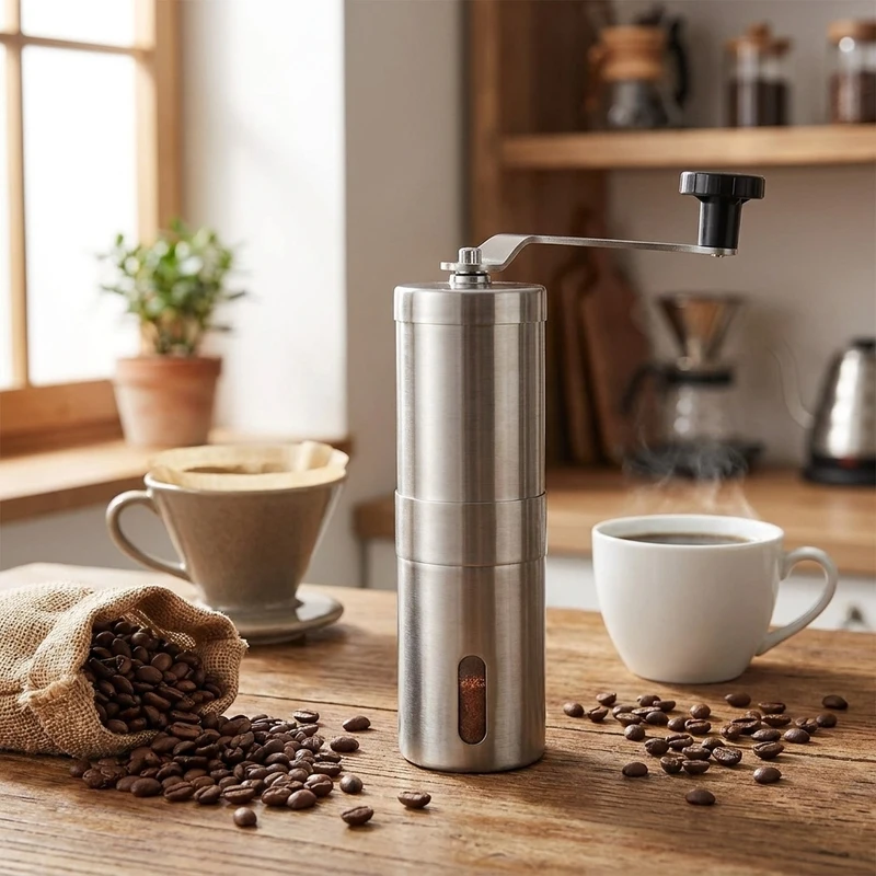 عکس شماره 2 : آسیاب دستی قهوه مدل grinder-steel