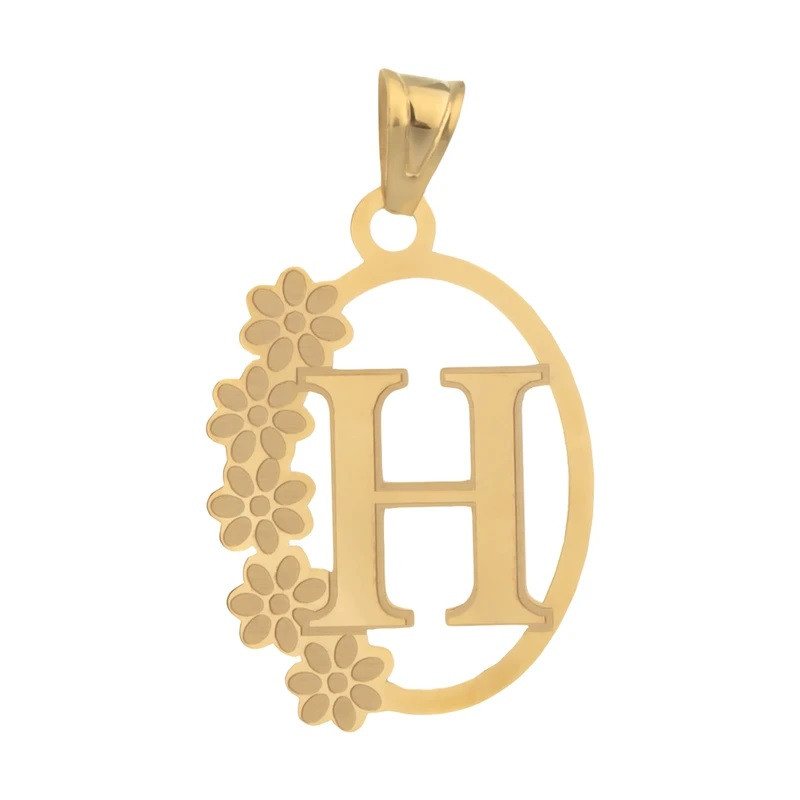 آویز گردنبند طلا 18 عیار زنانه وی وی گلد گالری مدل حروف لاتین H کد va1991