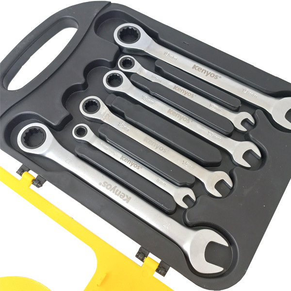 آچار یکسر تخت یکسر جغجغه ای کنیوس مدل 72T مجموعه 7 عددی آچار یکسر تخت یکسر جغجغه ای کنیوس مدل 72T مجموعه 7 عددی