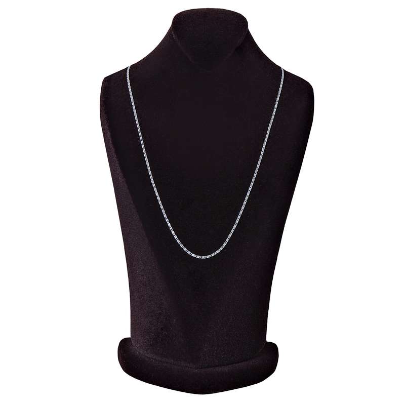 زنجیر نقره زنانه بازرگانی میلادی مدل کلاسیک کد ZR_003