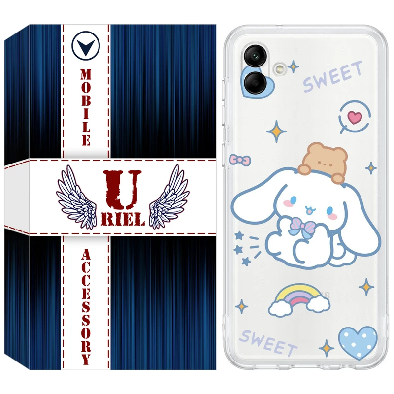 کاور یوریل مدل Clear کد 24 طرح خرگوش بامزه مناسب برای گوشی موبایل سامسونگ Galaxy A04e